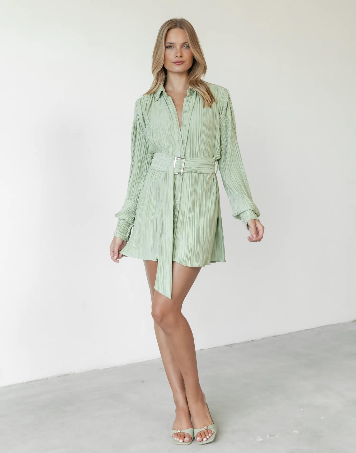 Heart Of Gold Mini Dress (Sage) sold by Charcoal Clothing product image thumbnail 4