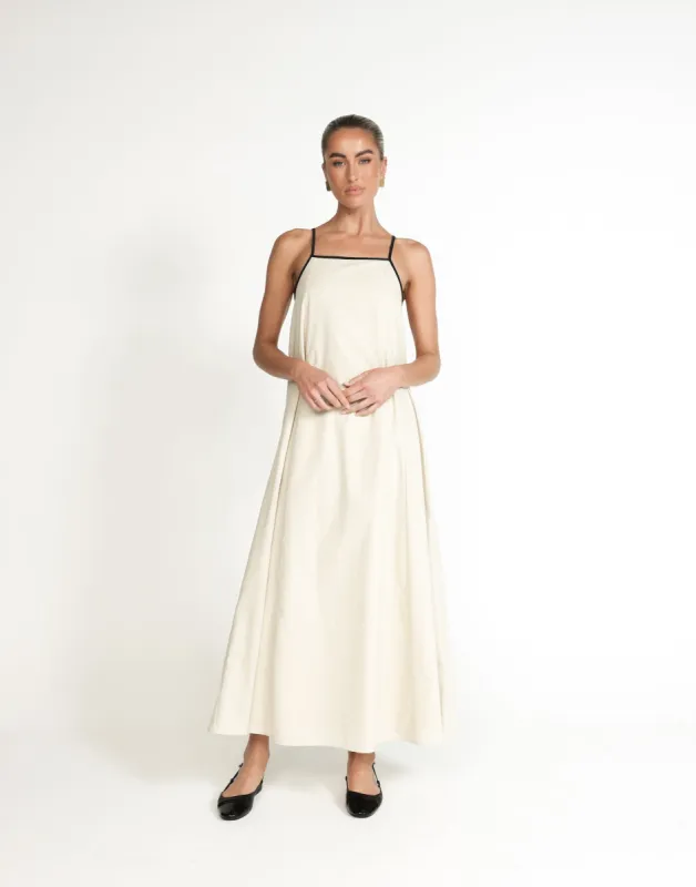 Fiona Maxi Dress (Beige) sold by Charcoal Clothing