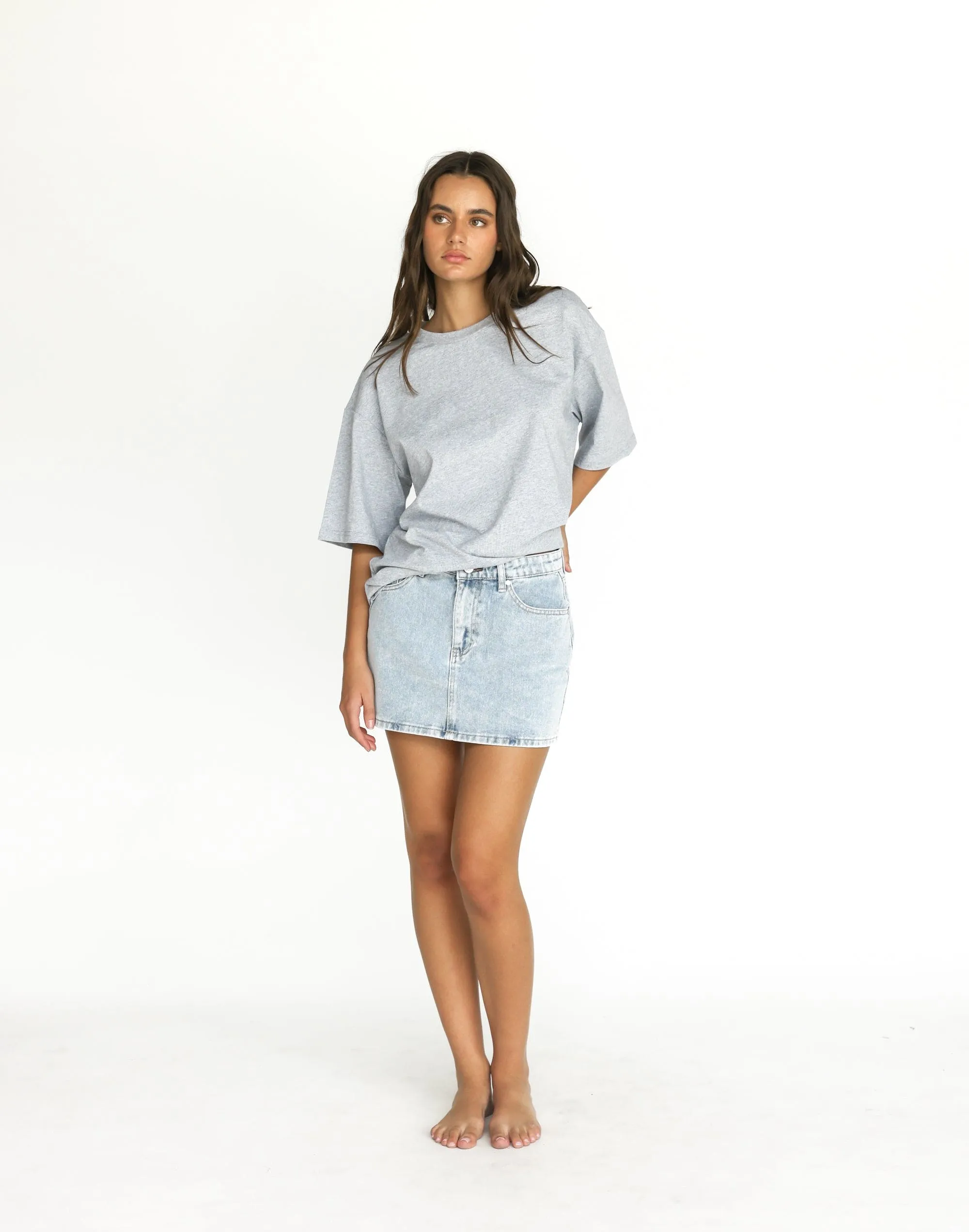Riri Denim Mini Skirt (Light Vintage) sold by Charcoal Clothing product image thumbnail 4