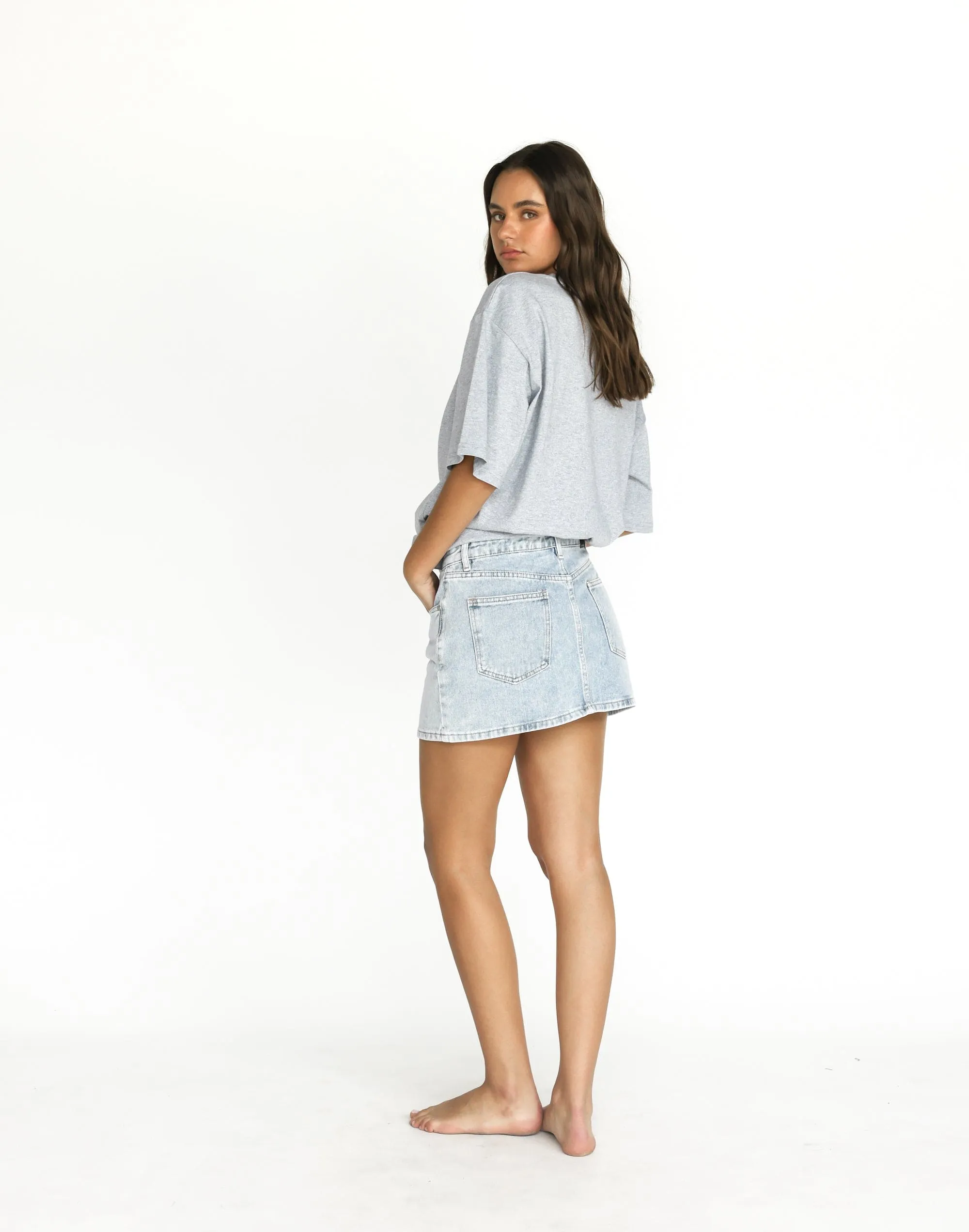 Riri Denim Mini Skirt (Light Vintage) sold by Charcoal Clothing product image thumbnail 5