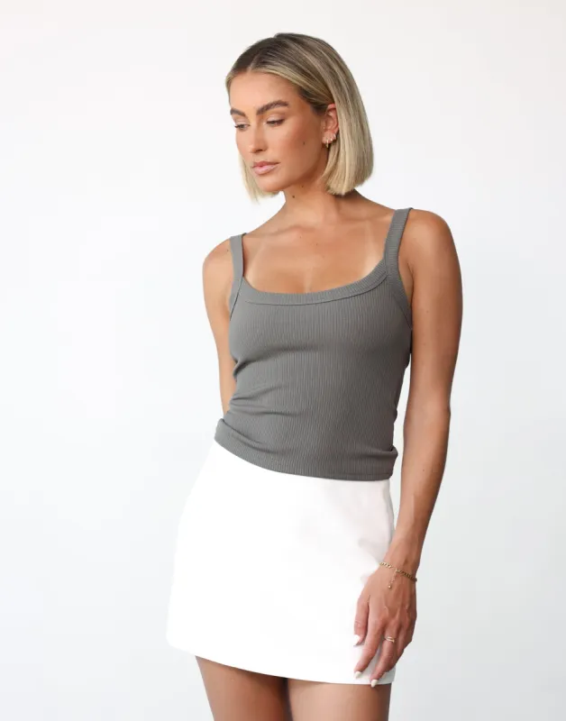 Valeria Mini Skirt (White) sold by Charcoal Clothing