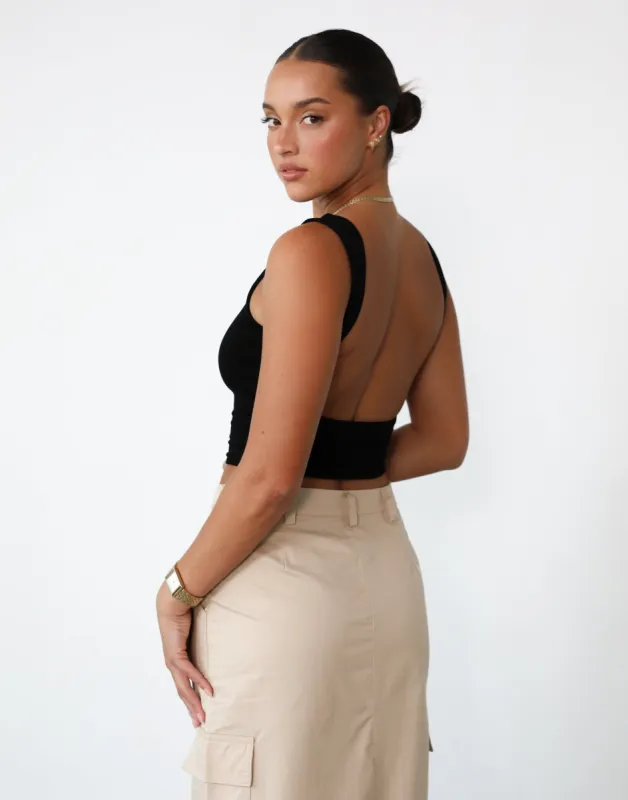 Indi Crop Top (Black) sold by Charcoal Clothing