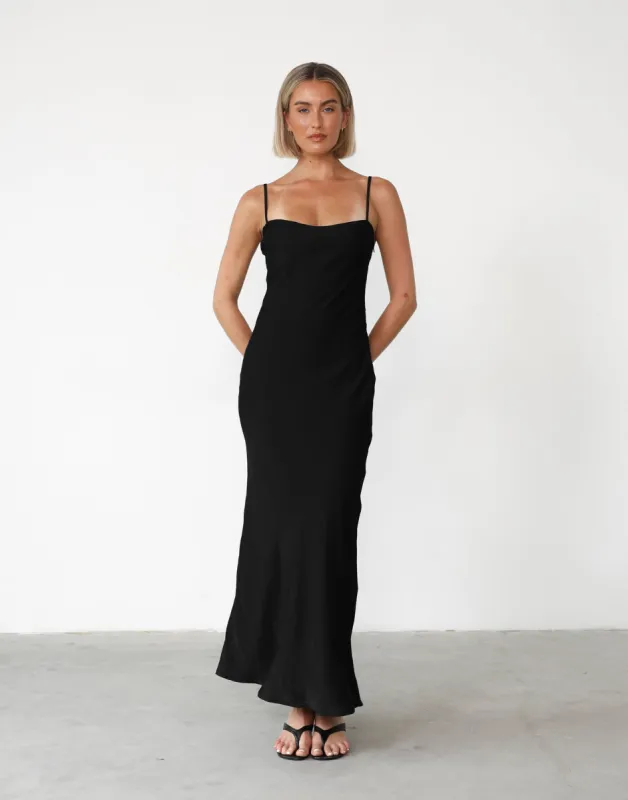 Mya Maxi Dress (Black) sold by Charcoal Clothing