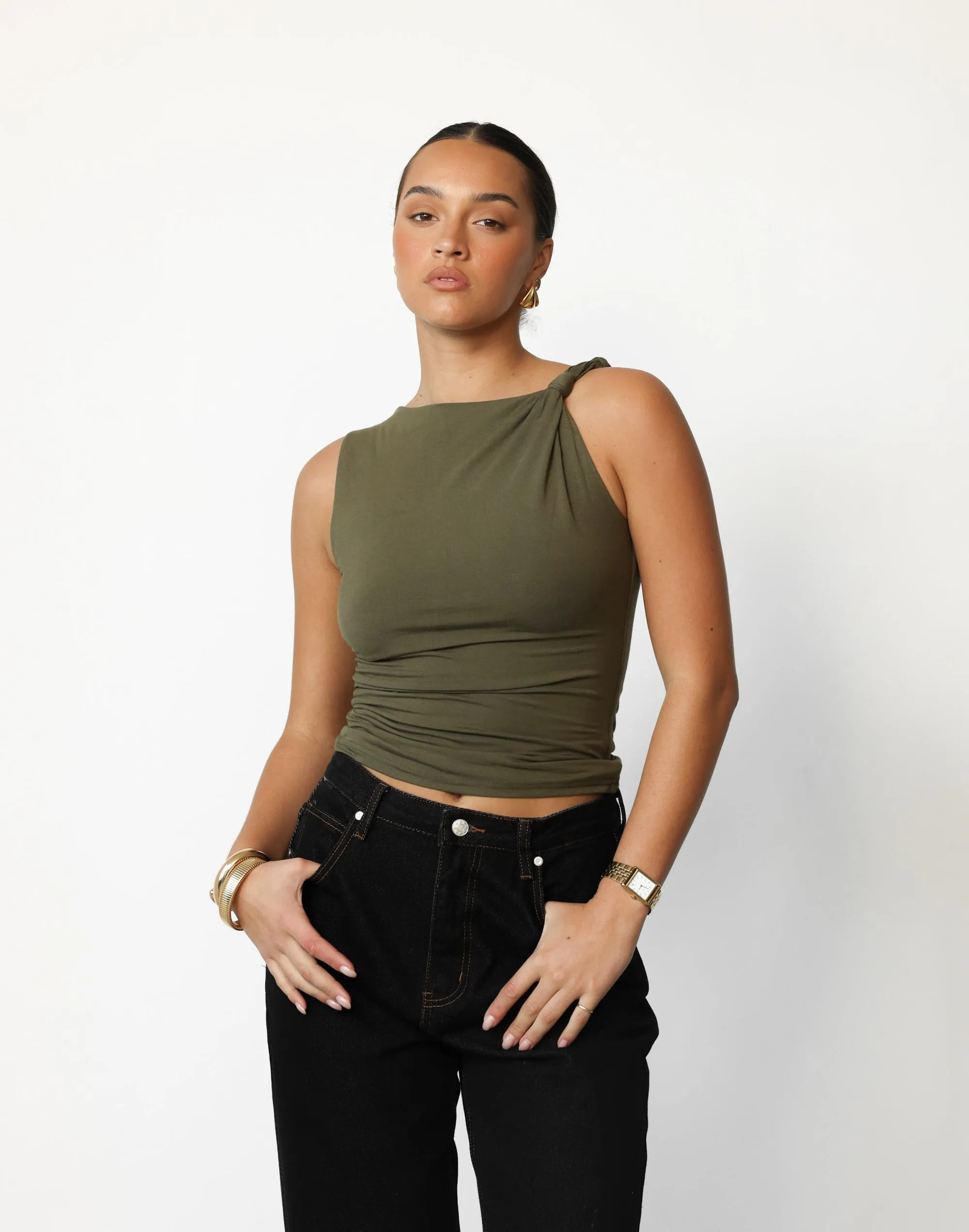 Sahana Top (Khaki) sold by Charcoal Clothing product image thumbnail 4