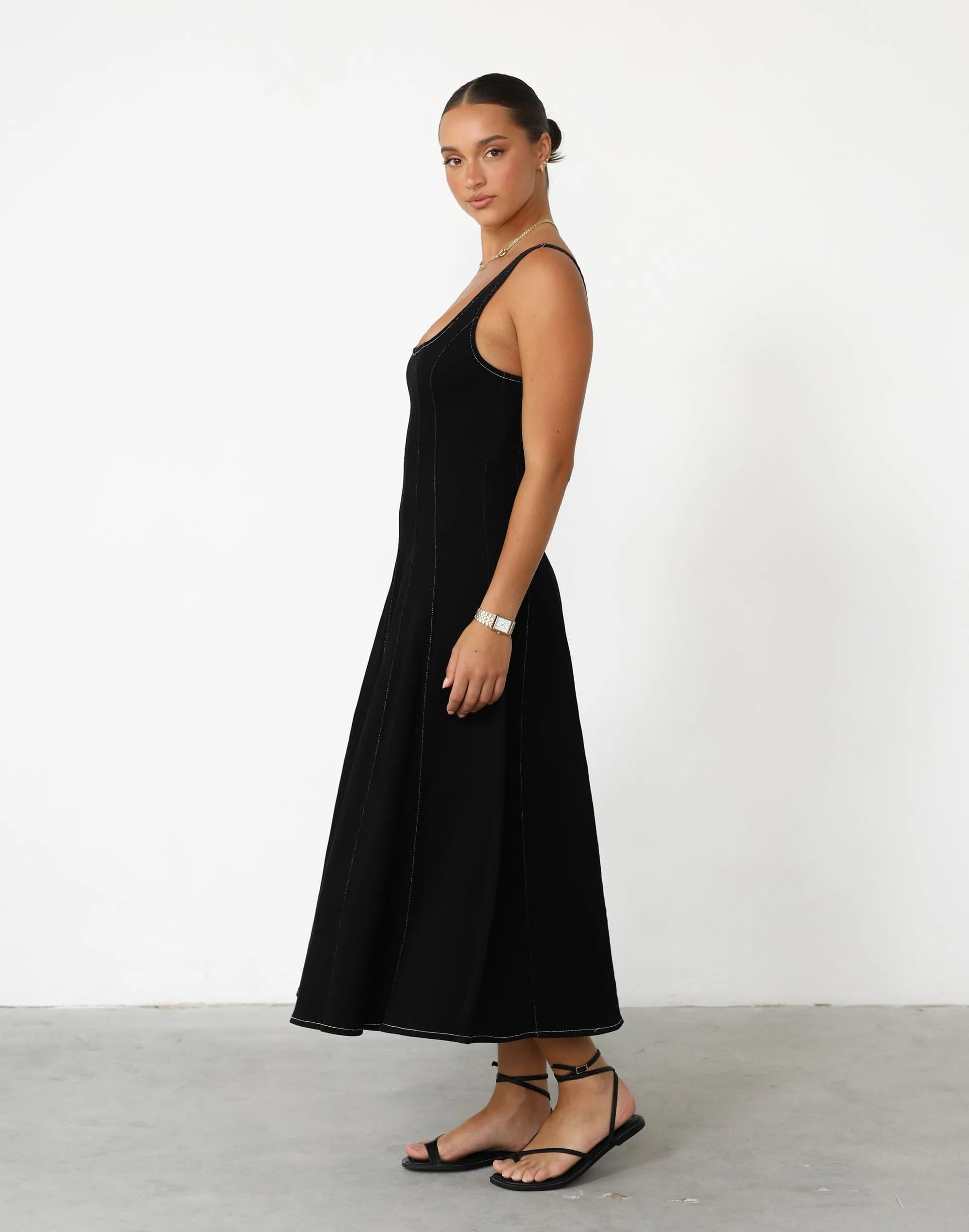 Kella Denim Maxi Dress (Black) sold by Charcoal Clothing product image thumbnail 5