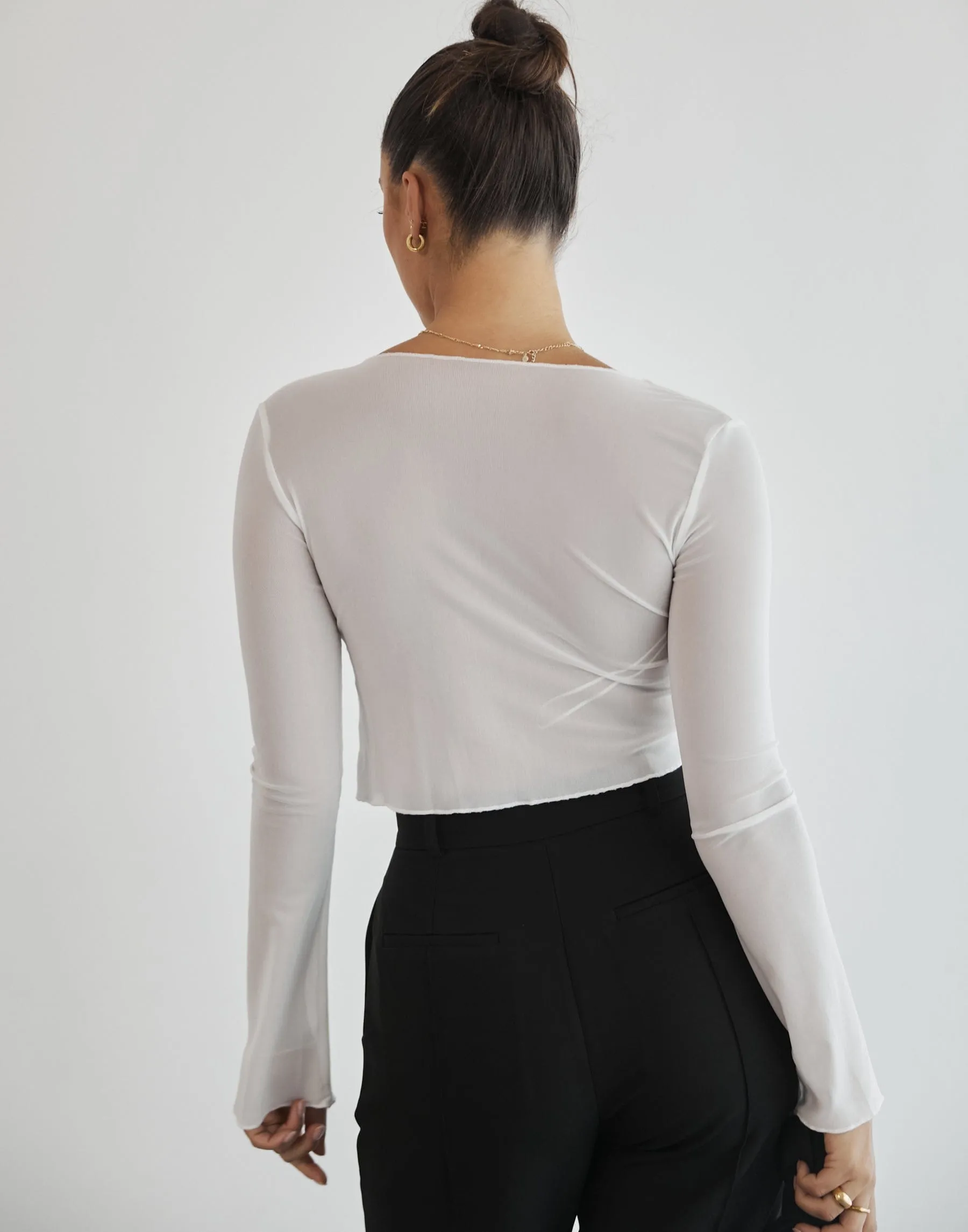 Arthie Long Sleeve Top (White) sold by Charcoal Clothing product image thumbnail 3