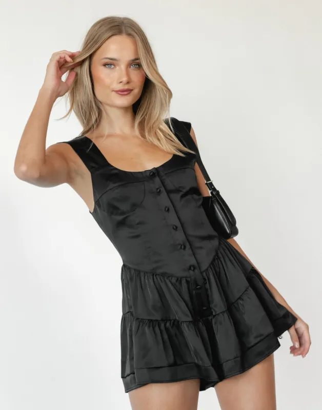 Winona Romper (Onyx) - By Lioness sold by Charcoal Clothing