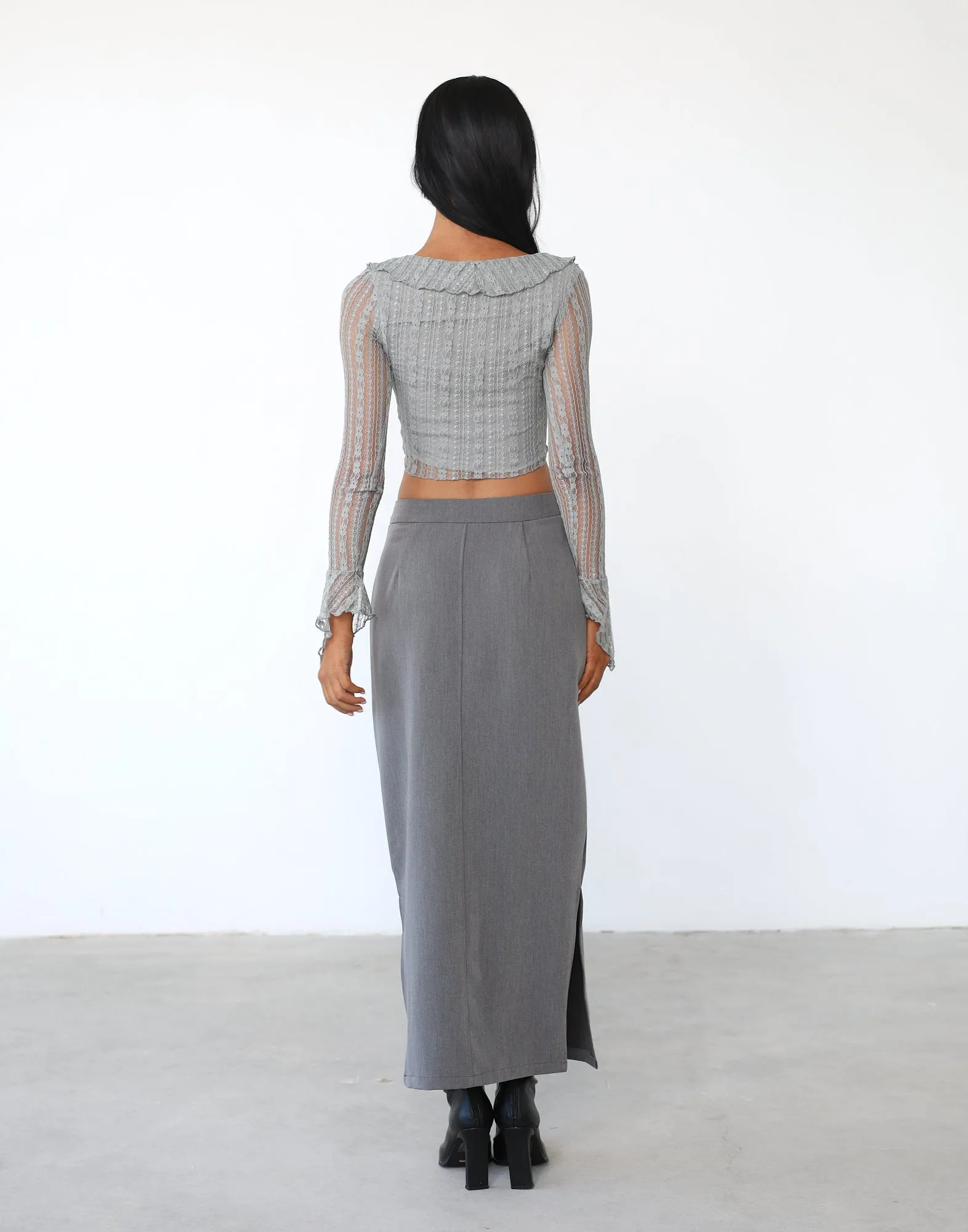 Avril Long Sleeve Top (Grey) sold by Charcoal Clothing product image thumbnail 4