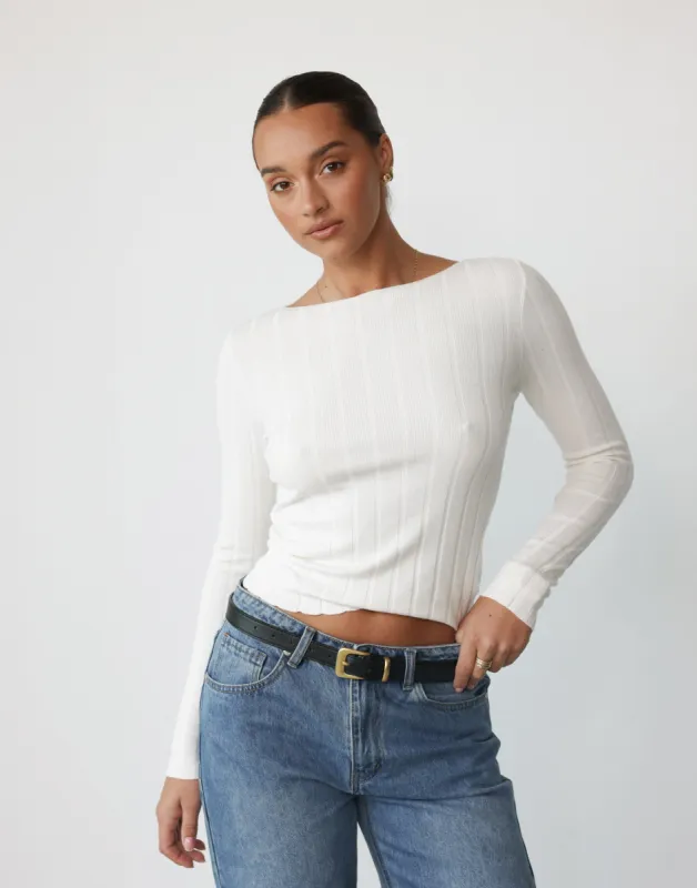 Kristel Top (White) sold by Charcoal Clothing