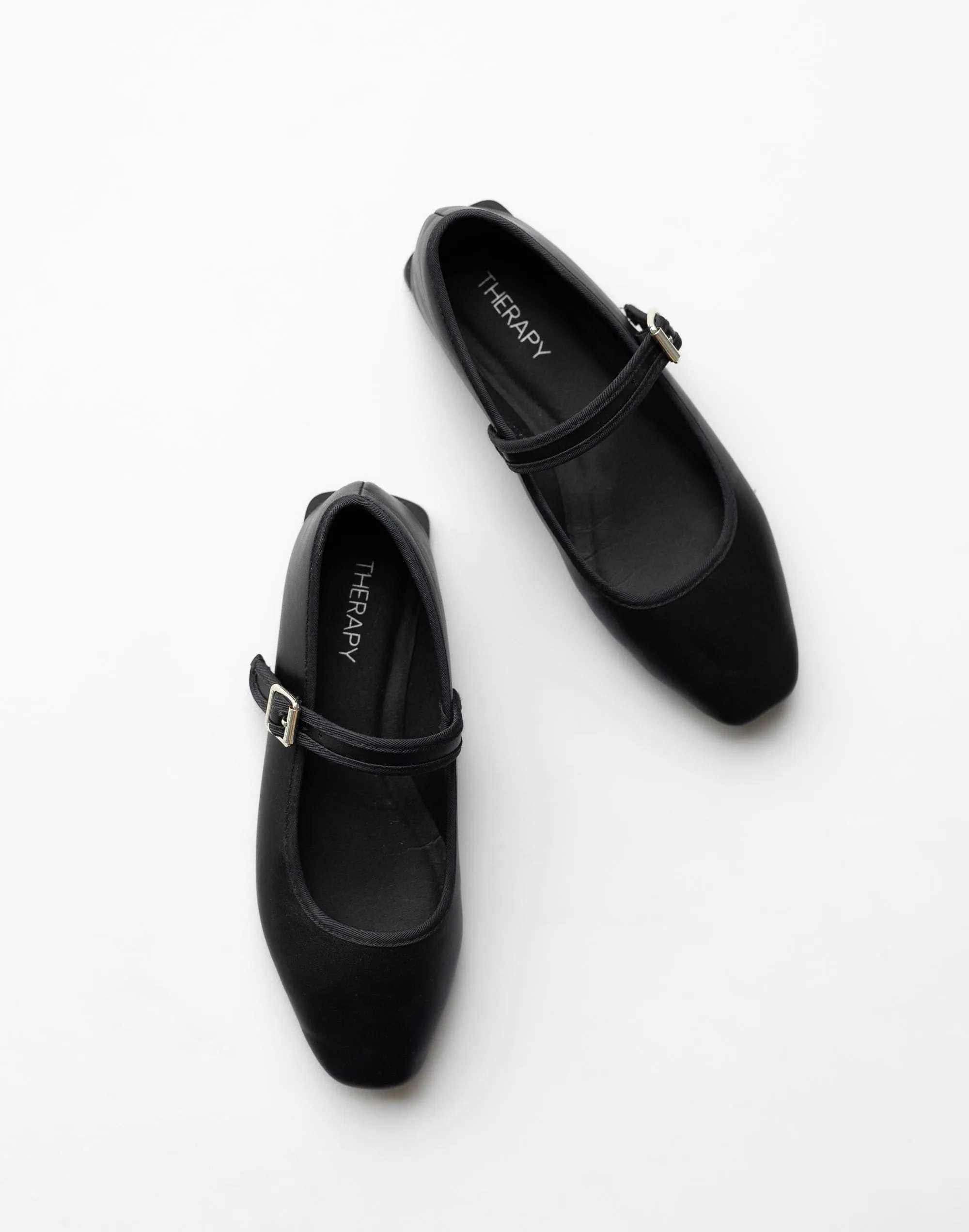 Faze Ballet Flat (Black Smooth PU) - By Therapy sold by Charcoal Clothing product image thumbnail 2