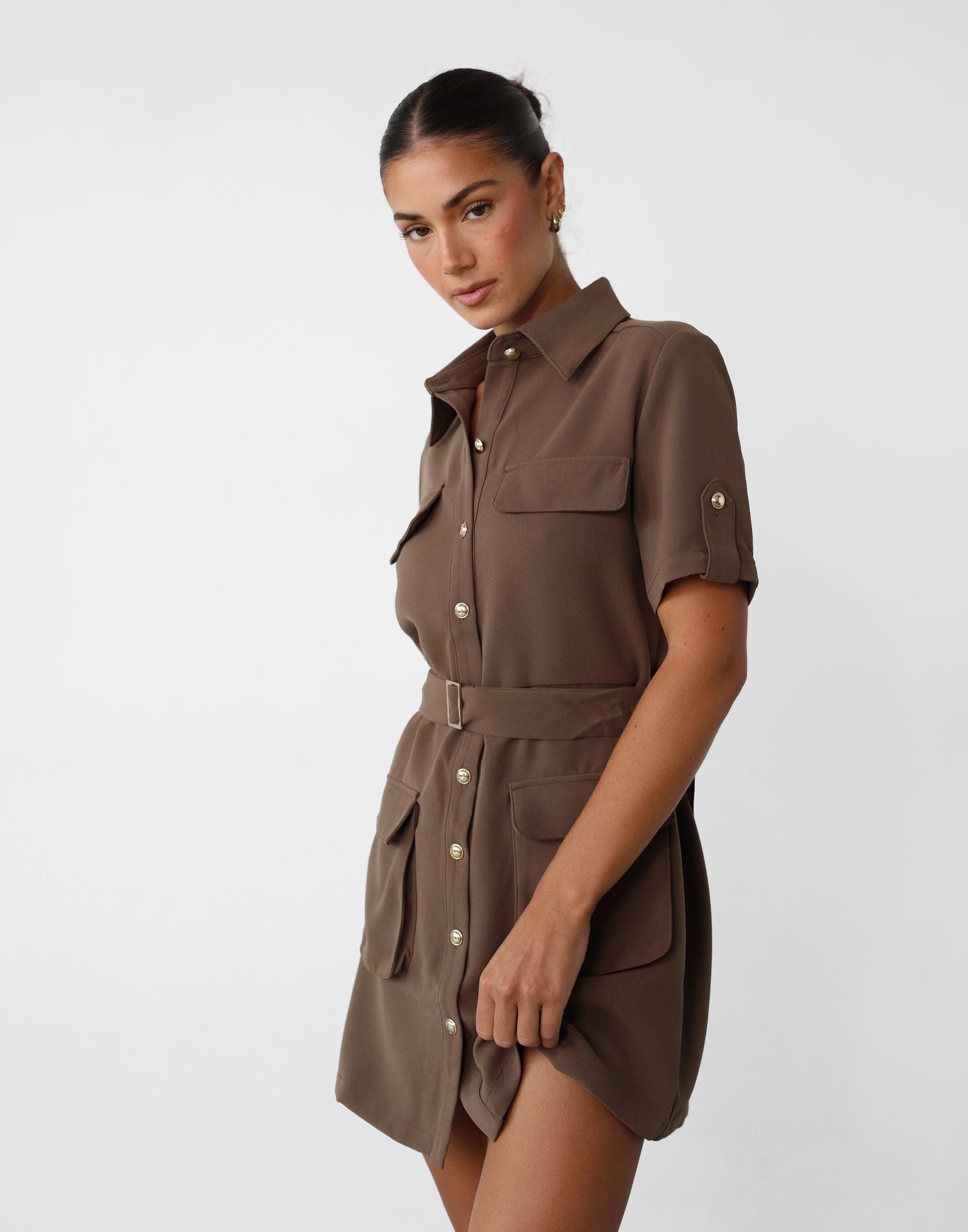 Avahni Mini Dress (Cocoa) sold by Charcoal Clothing product image thumbnail 4