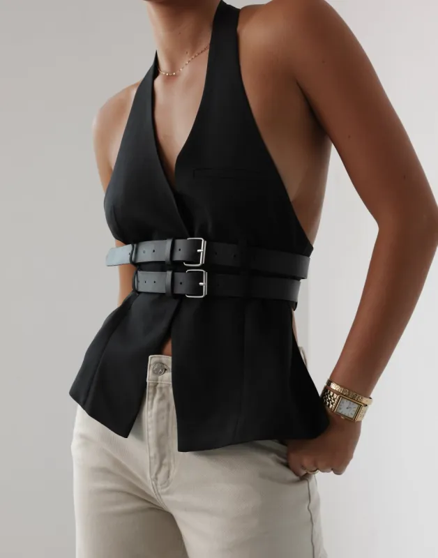 Ethereal Buckle Top (Onyx) - By Lioness sold by Charcoal Clothing