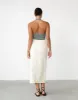 Leiya Midi Skirt (Beige) sold by Charcoal Clothing