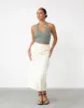 Leiya Midi Skirt (Beige) sold by Charcoal Clothing