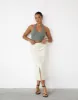 Leiya Midi Skirt (Beige) sold by Charcoal Clothing