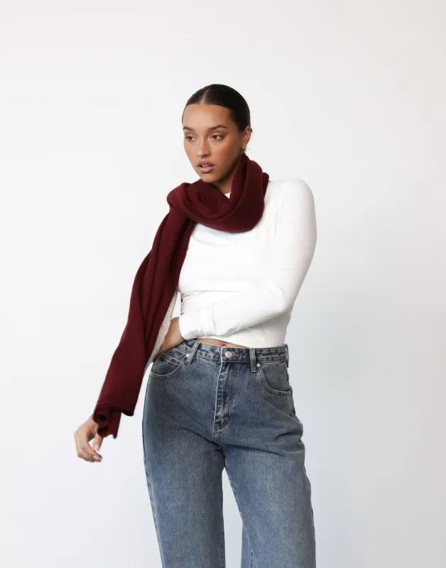 Imogen Scarf (Dark Cherry) sold by Charcoal Clothing
