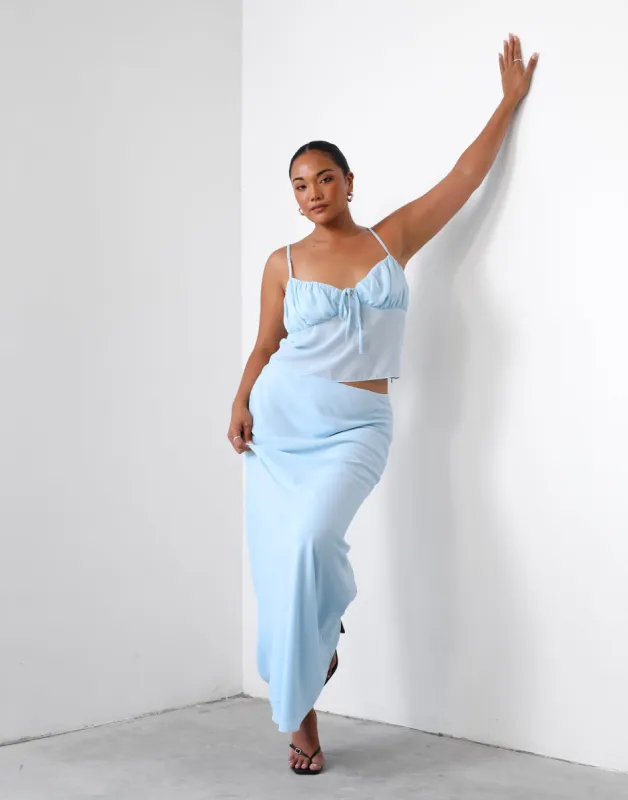 Isla Maxi Skirt (Ice Blue) sold by Charcoal Clothing