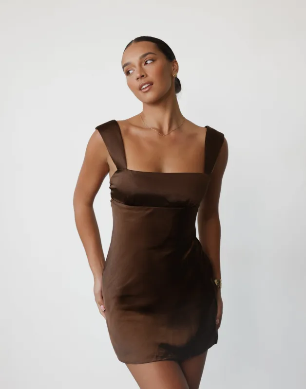 Mimosa Mini Dress (Walnut) sold by Charcoal Clothing
