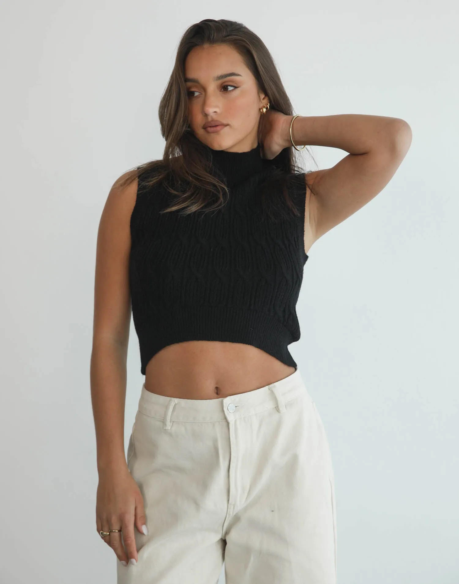 Anya Knit Crop Top (Black) sold by Charcoal Clothing