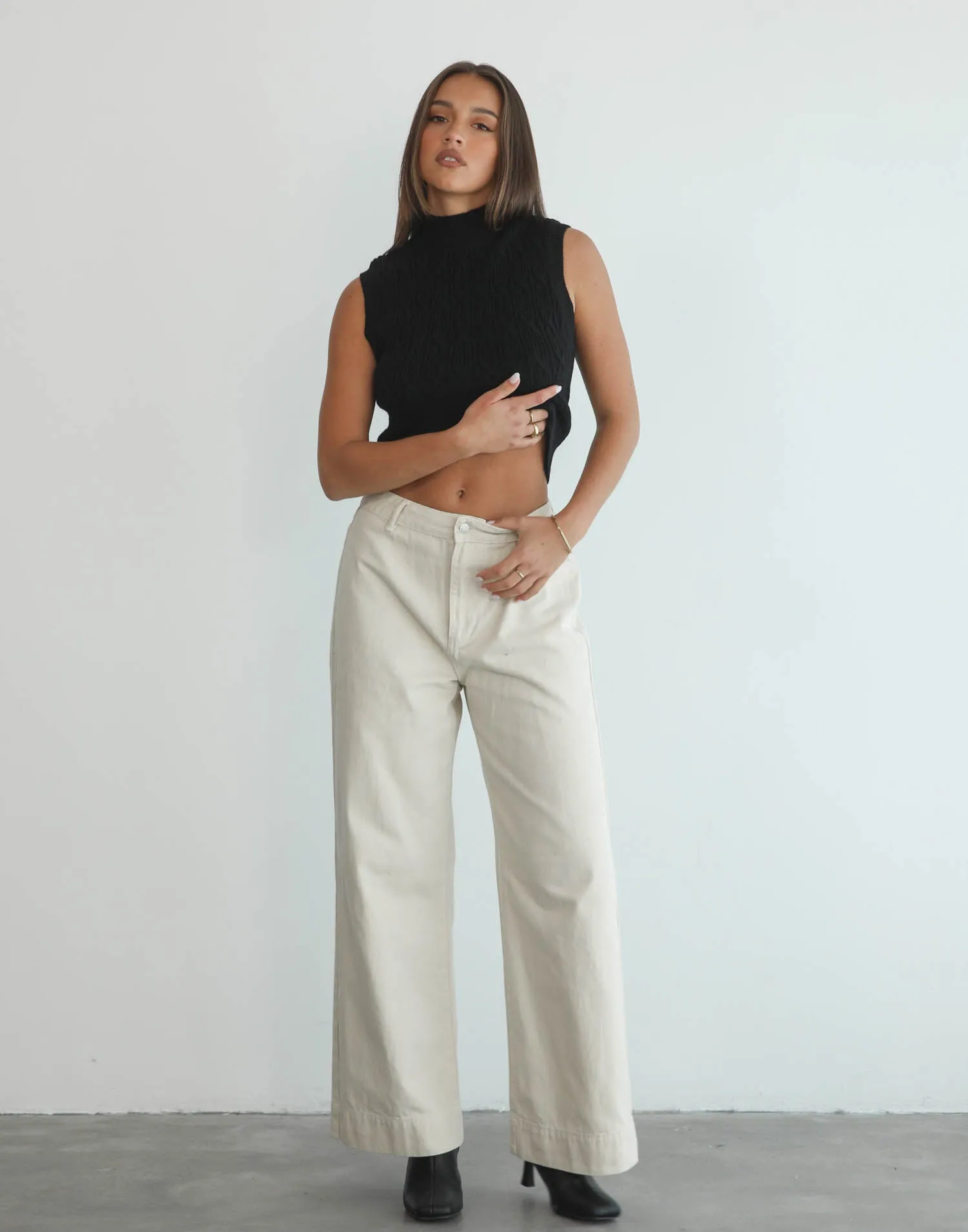 Anya Knit Crop Top (Black) sold by Charcoal Clothing product image thumbnail 3