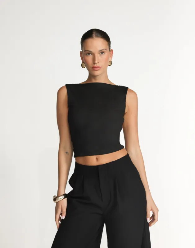 Romina Top (Black) sold by Charcoal Clothing