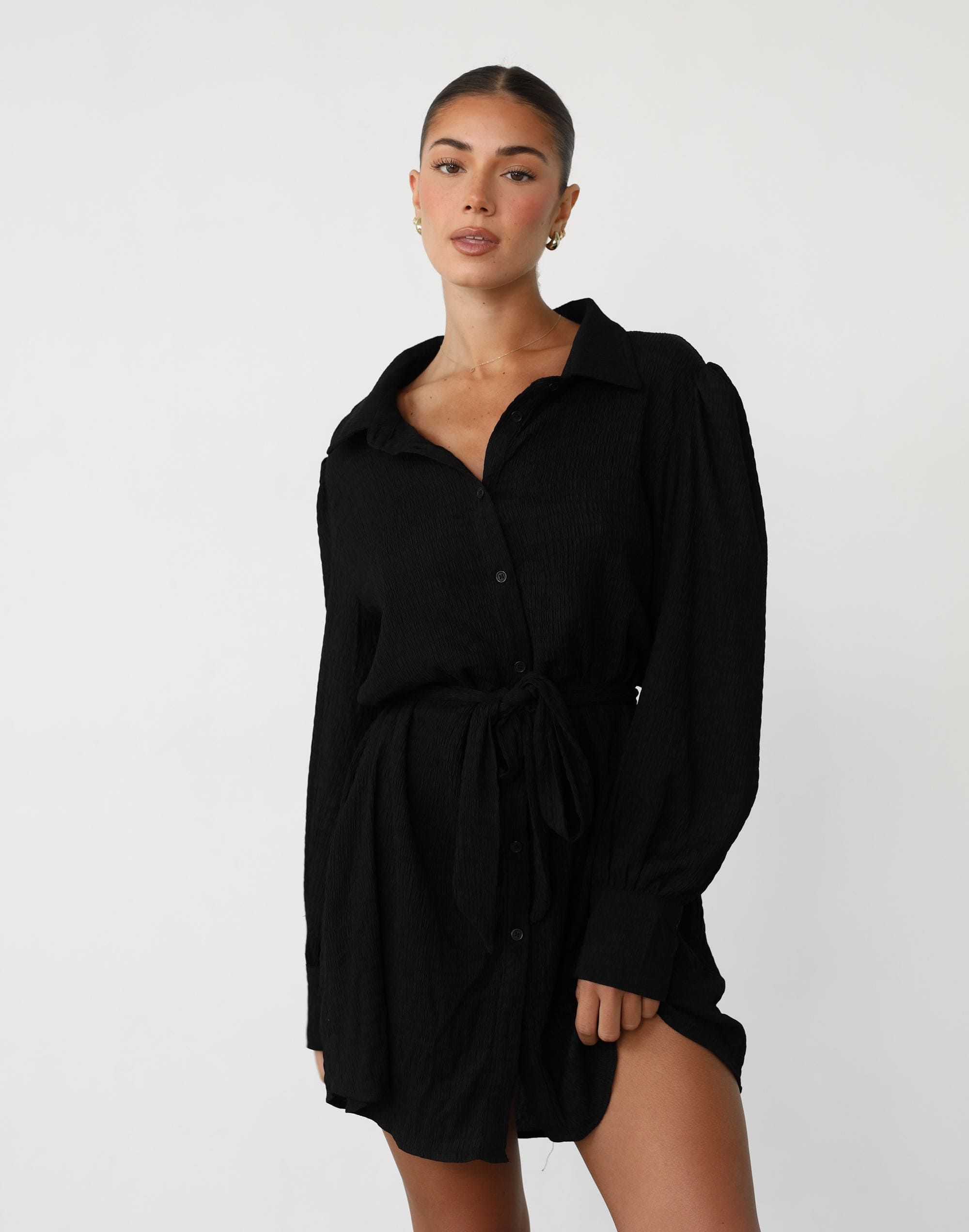 Atarah Long Sleeve Mini Dress (Black) sold by Charcoal Clothing product image thumbnail 2