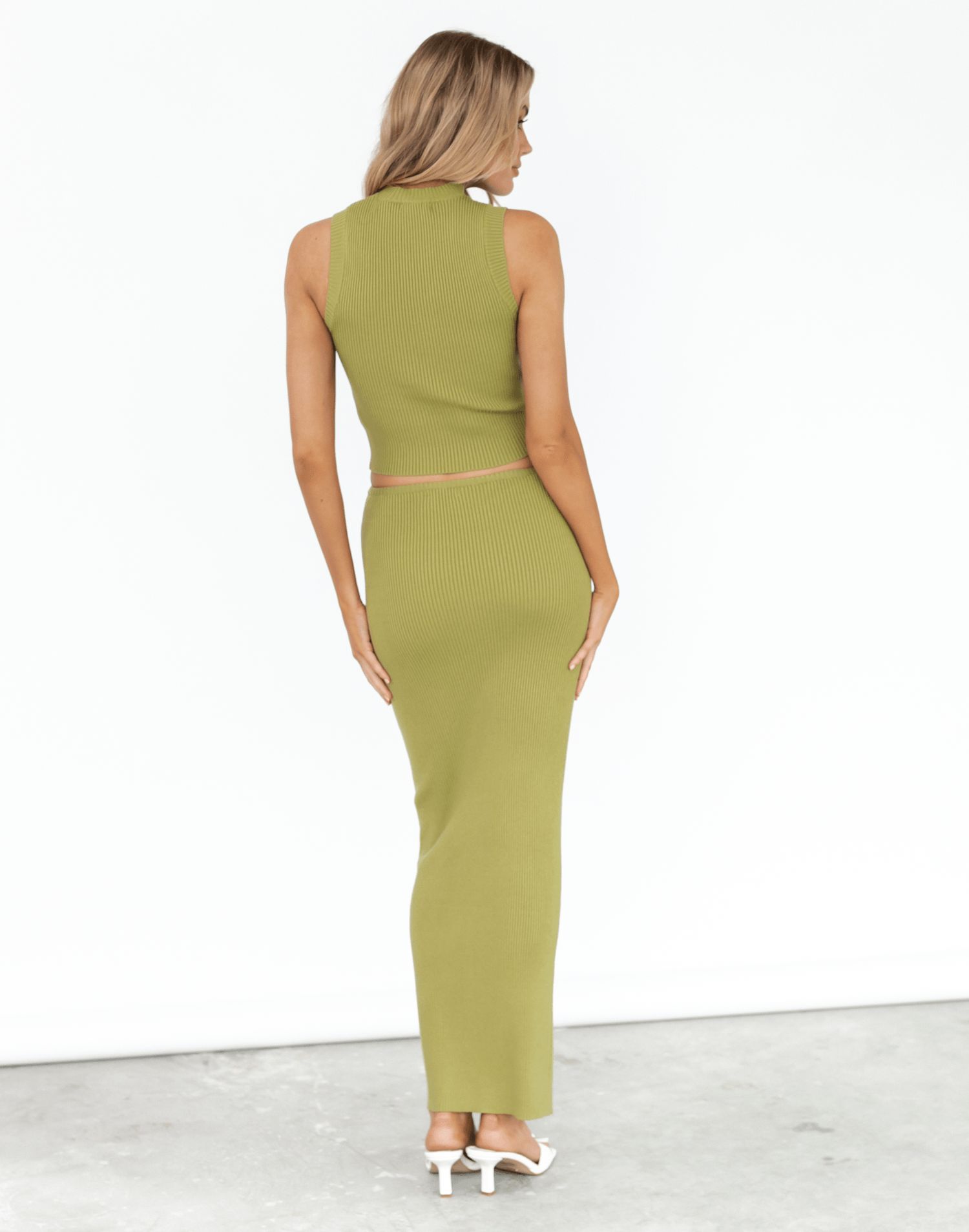Nate Knit Maxi Skirt (Green) sold by Charcoal Clothing product image thumbnail 3