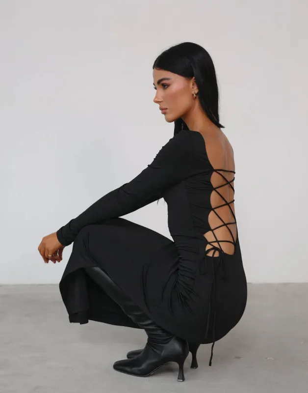 Cartia Maxi Dress (Black) sold by Charcoal Clothing