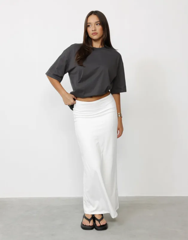 Lindsay Maxi Skirt (White) sold by Charcoal Clothing