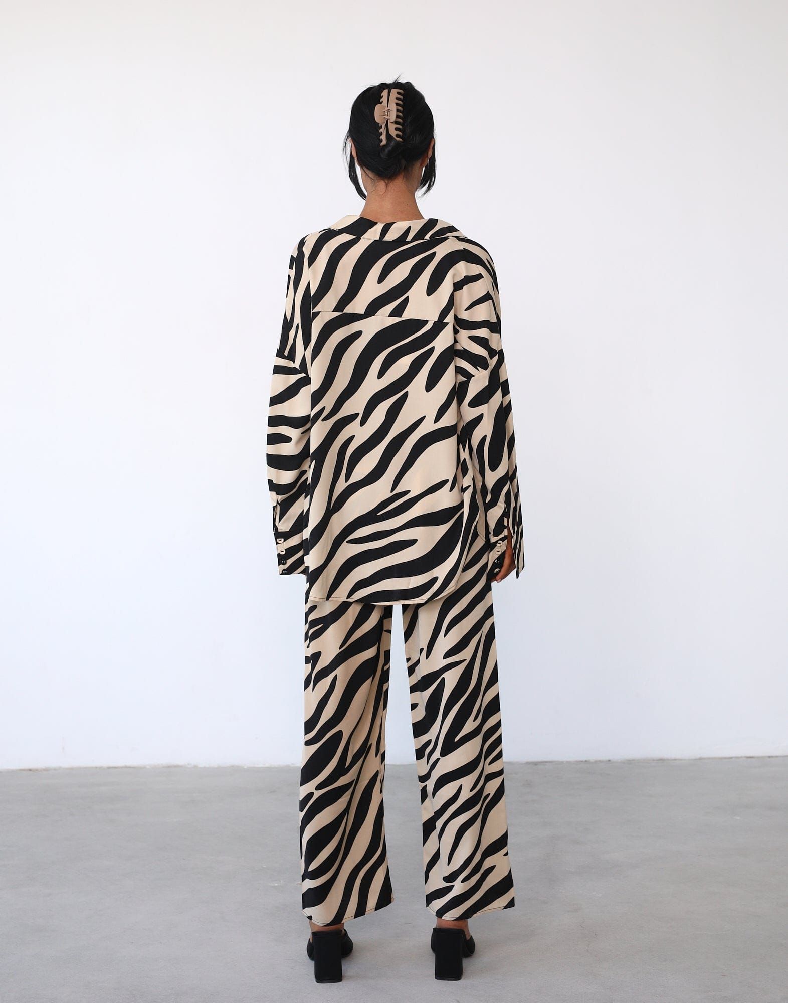 Rhai Shirt (Cream/Black) sold by Charcoal Clothing product image thumbnail 4