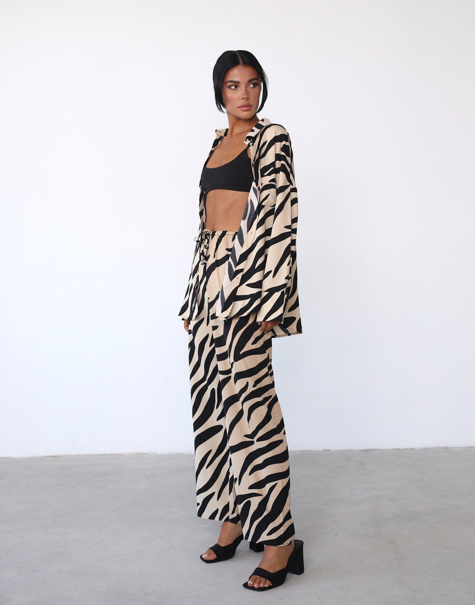 Rhai Shirt (Cream/Black) sold by Charcoal Clothing product image thumbnail 3