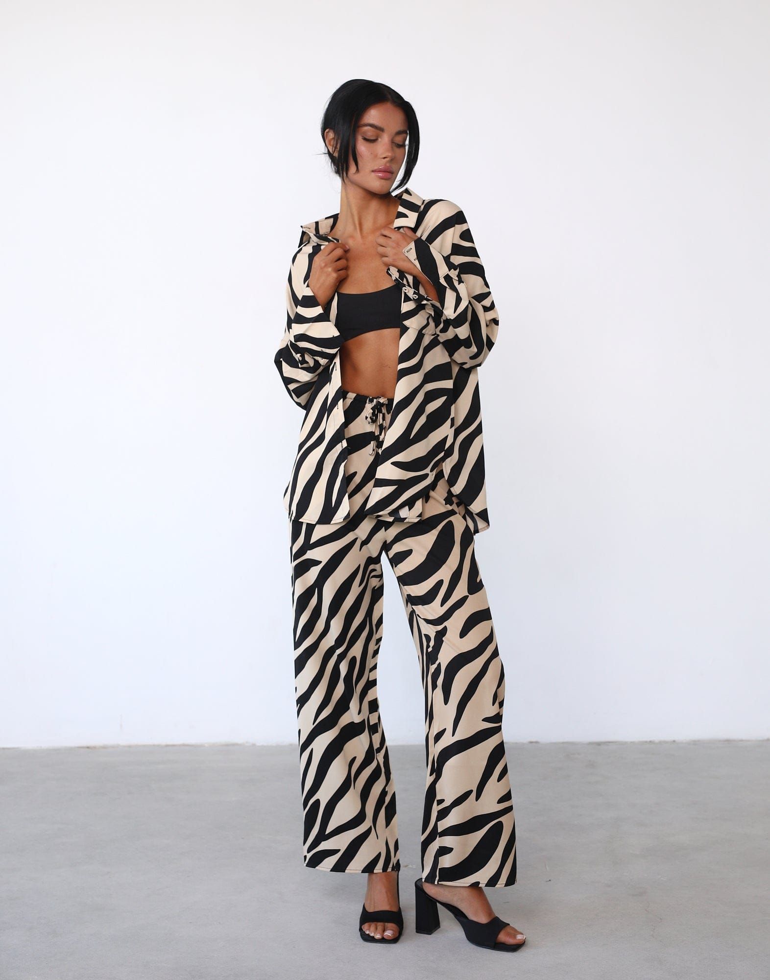 Rhai Shirt (Cream/Black) sold by Charcoal Clothing