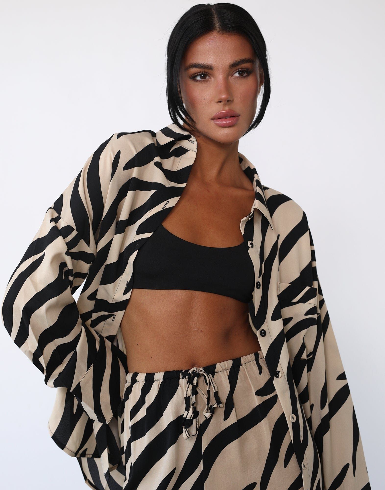 Rhai Shirt (Cream/Black) sold by Charcoal Clothing product image thumbnail 5