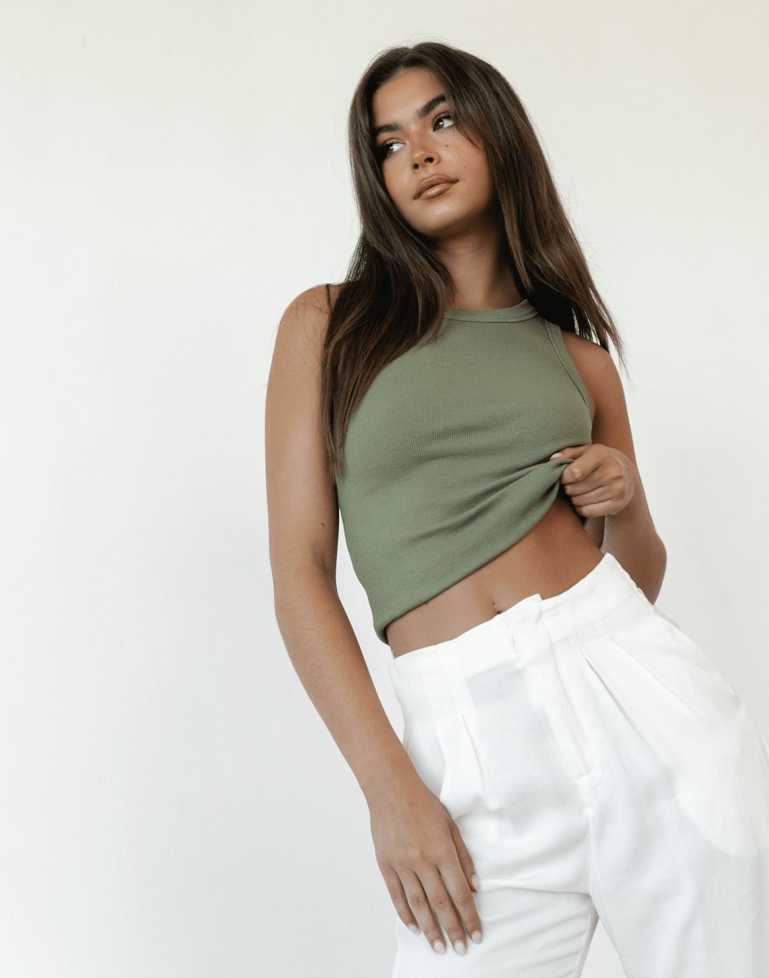 Cornell Tank Top (Khaki) sold by Charcoal Clothing product image thumbnail 4