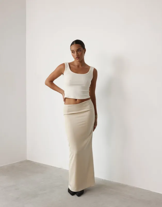 Viviana Maxi Skirt (Ivory) sold by Charcoal Clothing