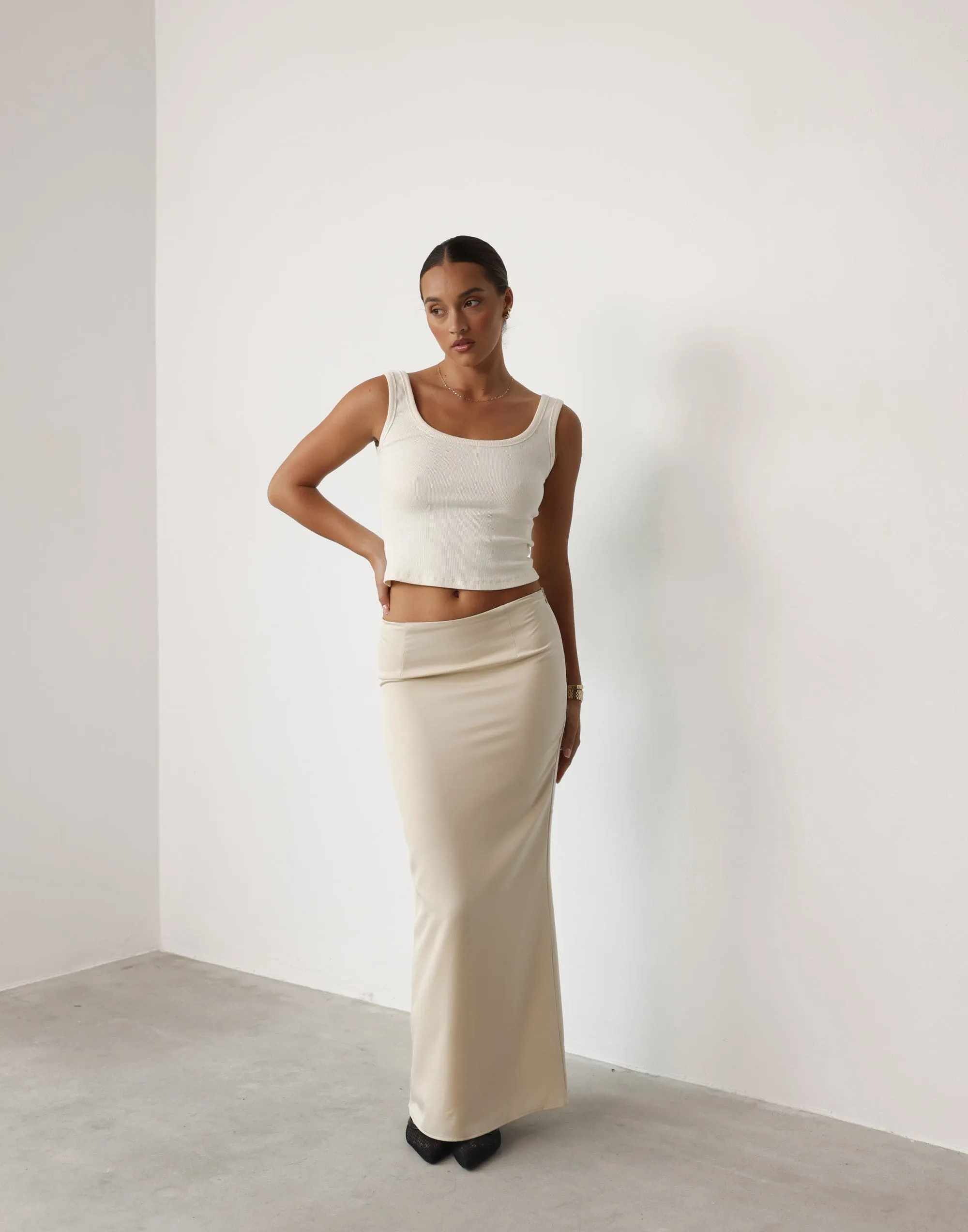 Viviana Maxi Skirt (Ivory) sold by Charcoal Clothing