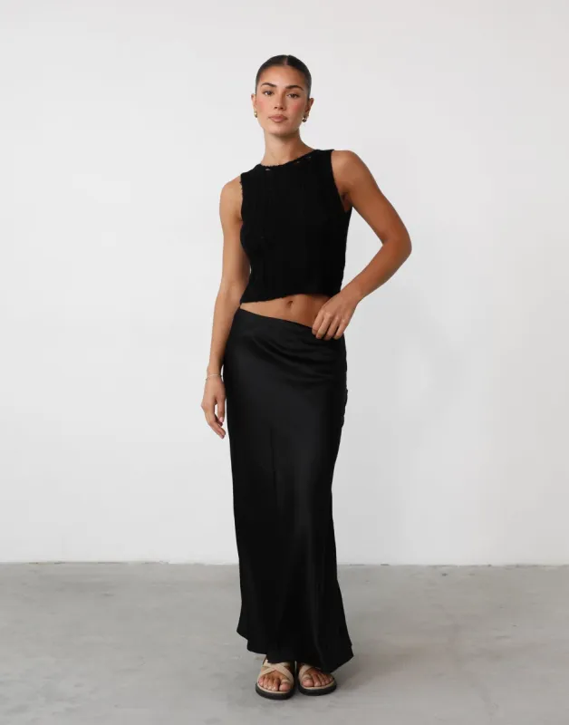 Ravena Maxi Skirt (Black) sold by Charcoal Clothing