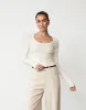 Kathleen Long Sleeve Top (Oat) sold by Charcoal Clothing