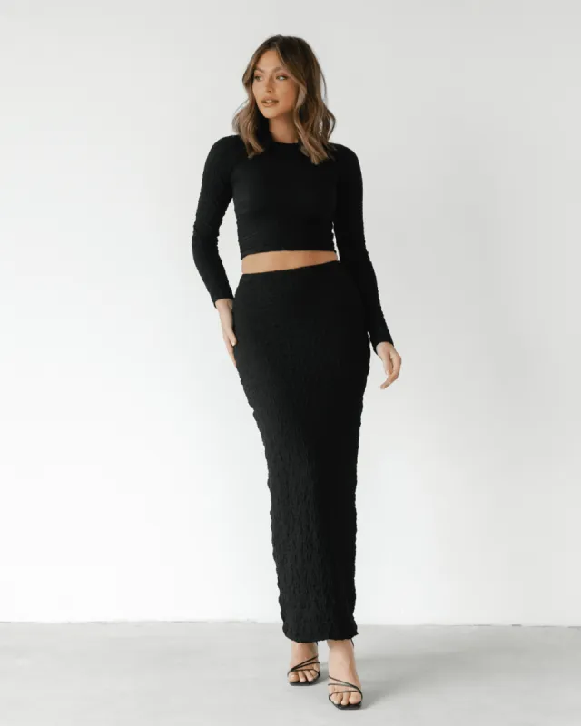 Ellah Maxi Skirt (Black) sold by Charcoal Clothing