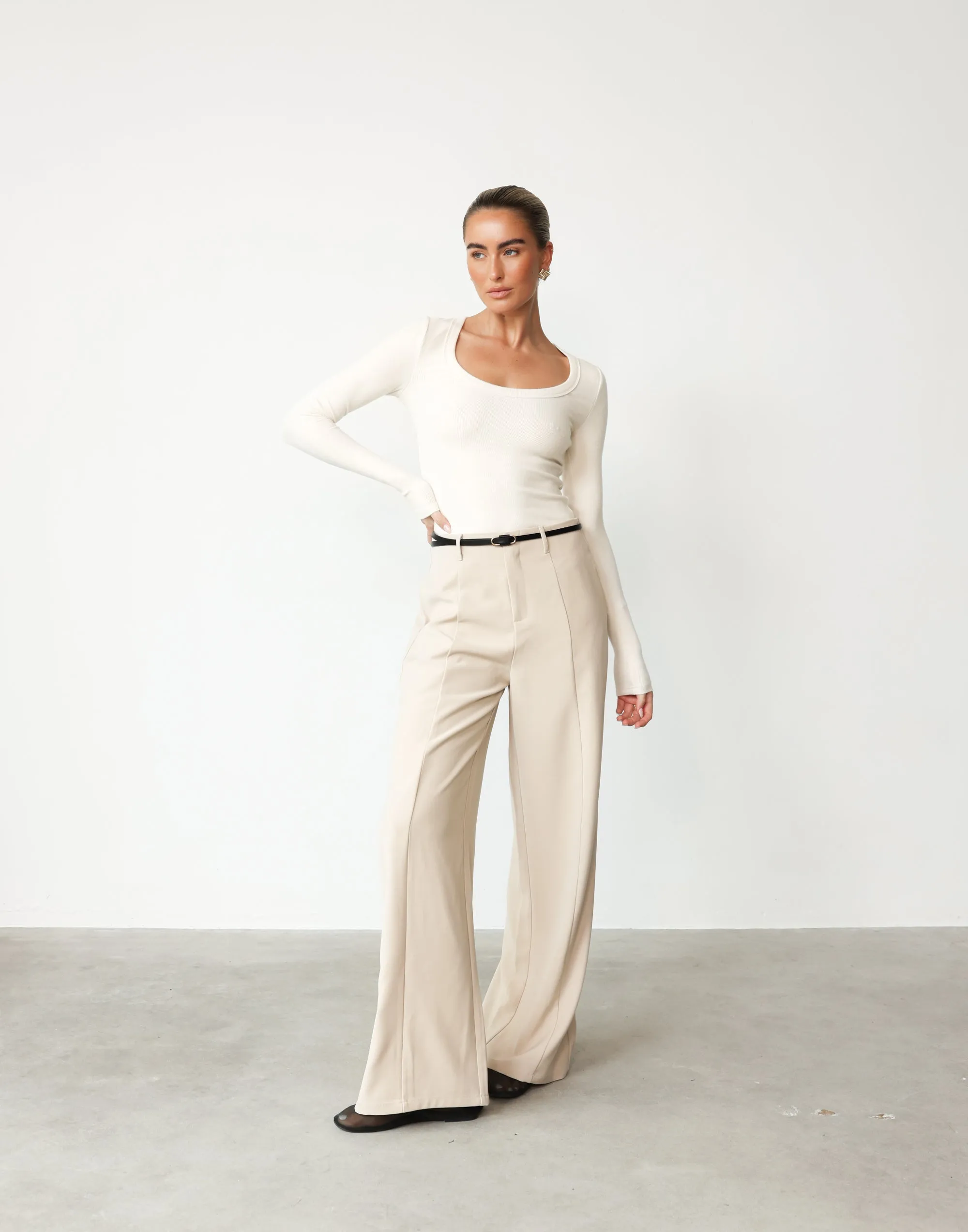 Kathleen Long Sleeve Top (Oat) sold by Charcoal Clothing product image thumbnail 2