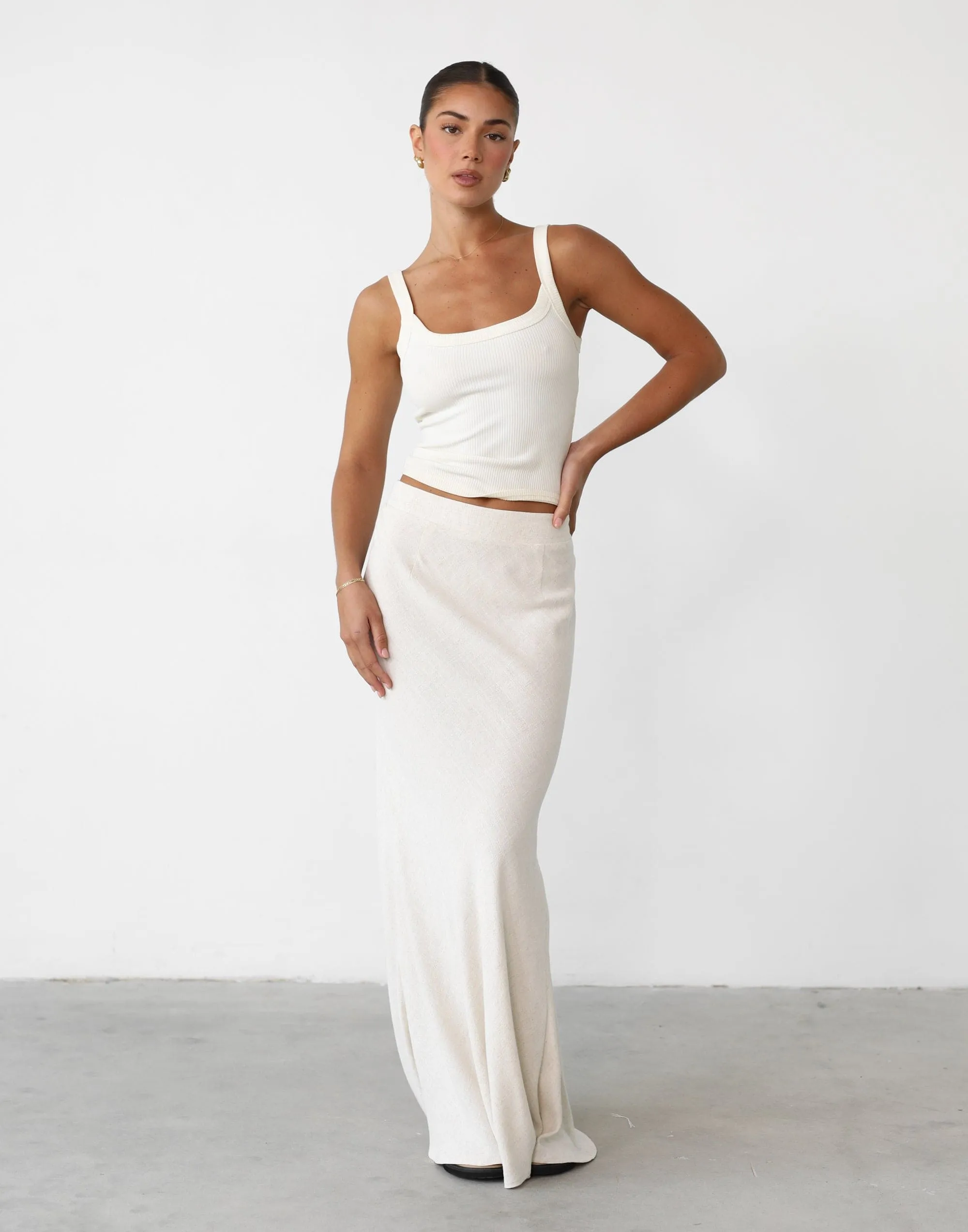 Jayella Linen Maxi Skirt (Beige) sold by Charcoal Clothing product image thumbnail 3