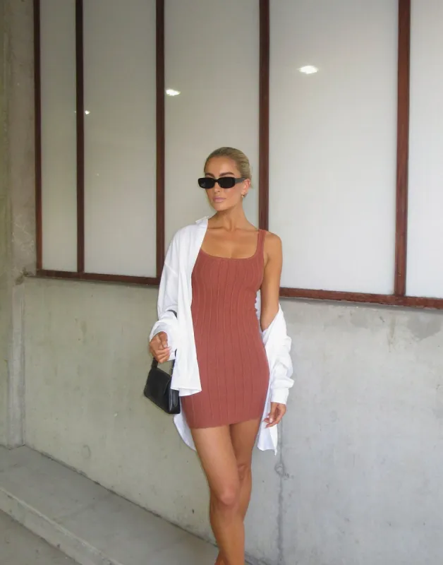 Ephemeral Mini Dress (Clay) sold by Charcoal Clothing