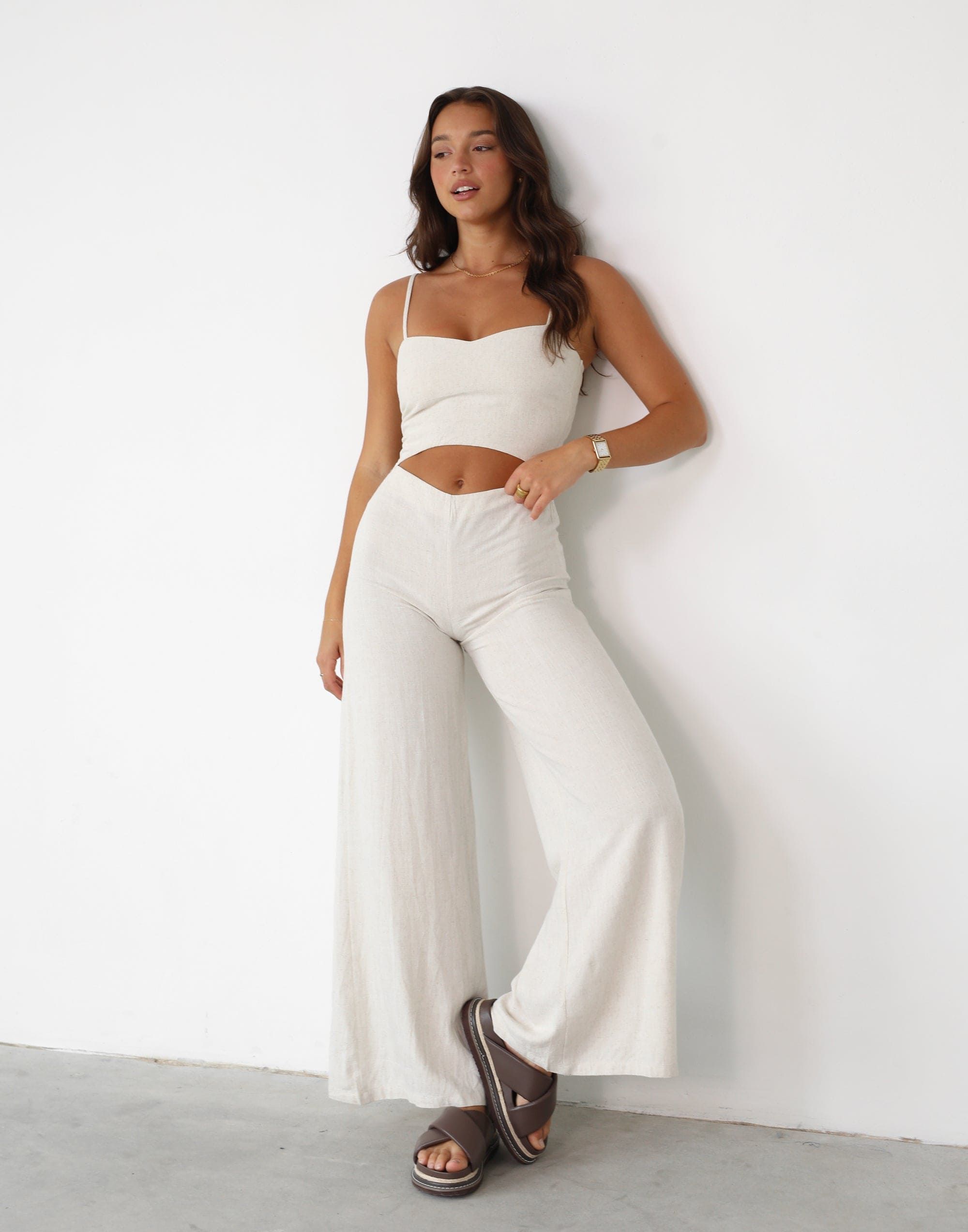 Islah Linen Jumpsuit (Beige) sold by Charcoal Clothing