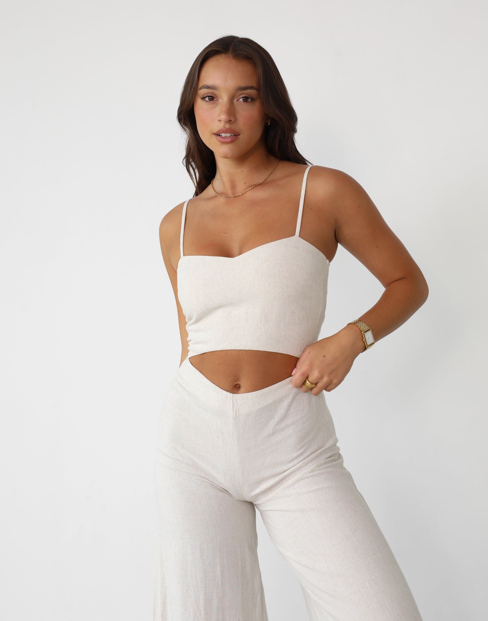 Islah Linen Jumpsuit (Beige) sold by Charcoal Clothing product image thumbnail 2