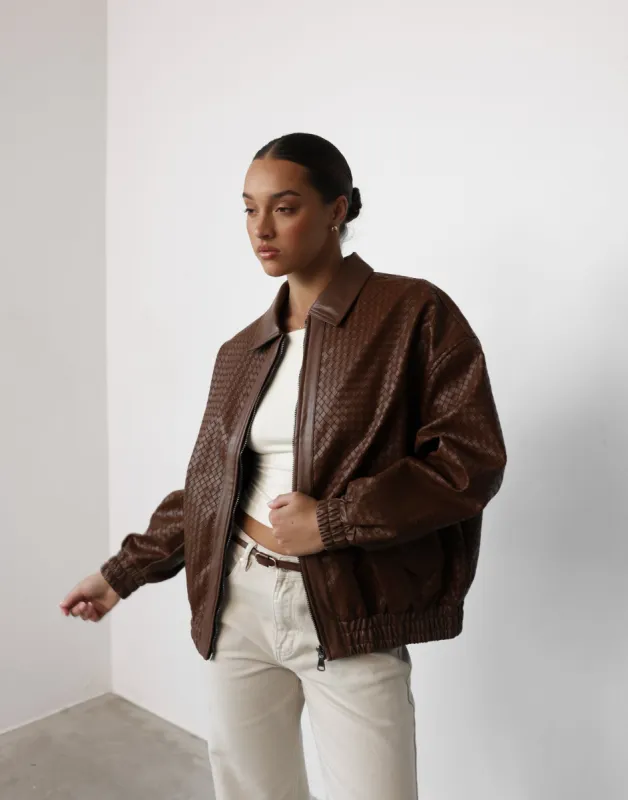 Kenny Bomber (Woven Chocolate) - By Lioness sold by Charcoal Clothing