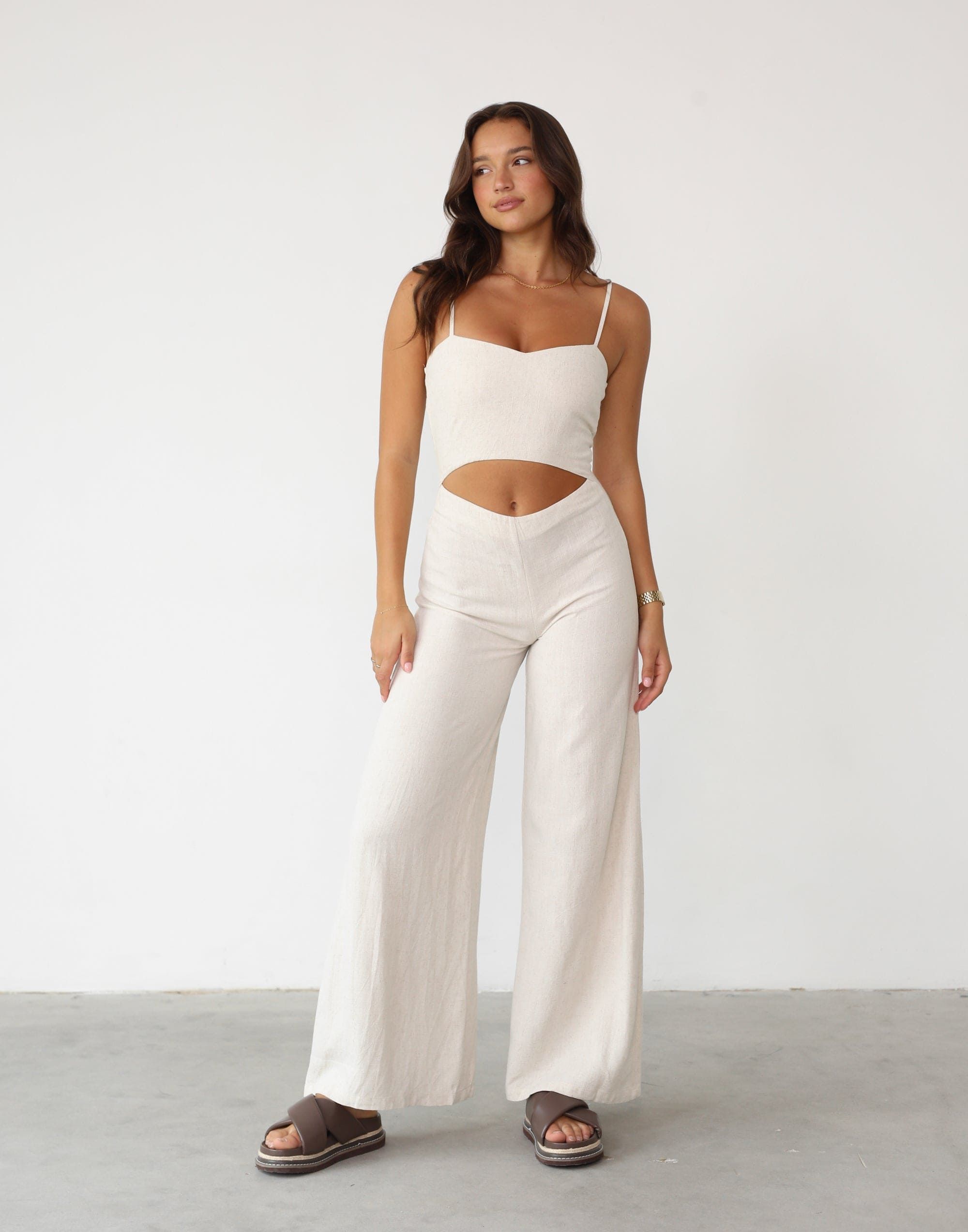 Islah Linen Jumpsuit (Beige) sold by Charcoal Clothing product image thumbnail 3