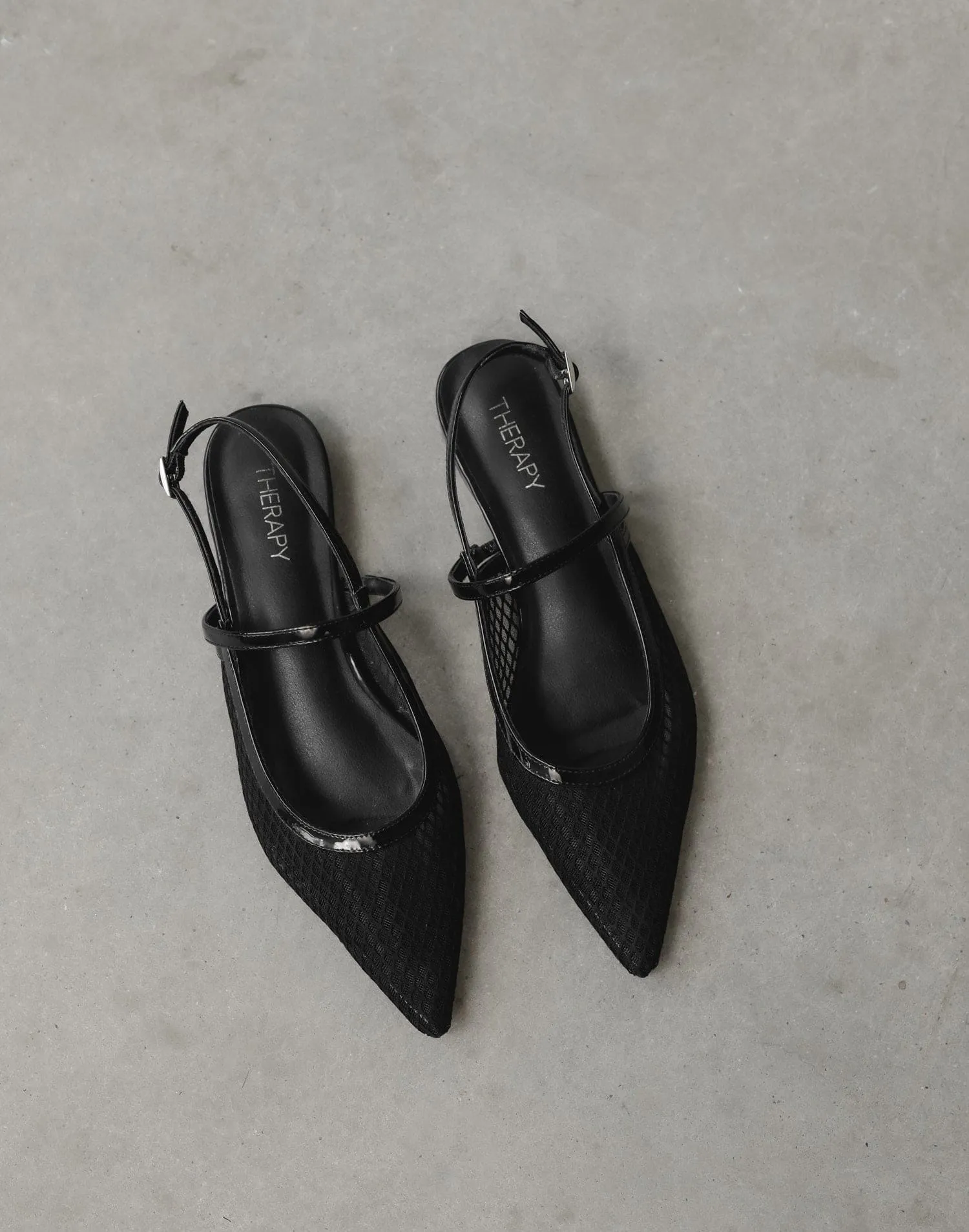 Lourdes Ballet Flat (Black Patent PU) - By Therapy sold by Charcoal Clothing product image thumbnail 3