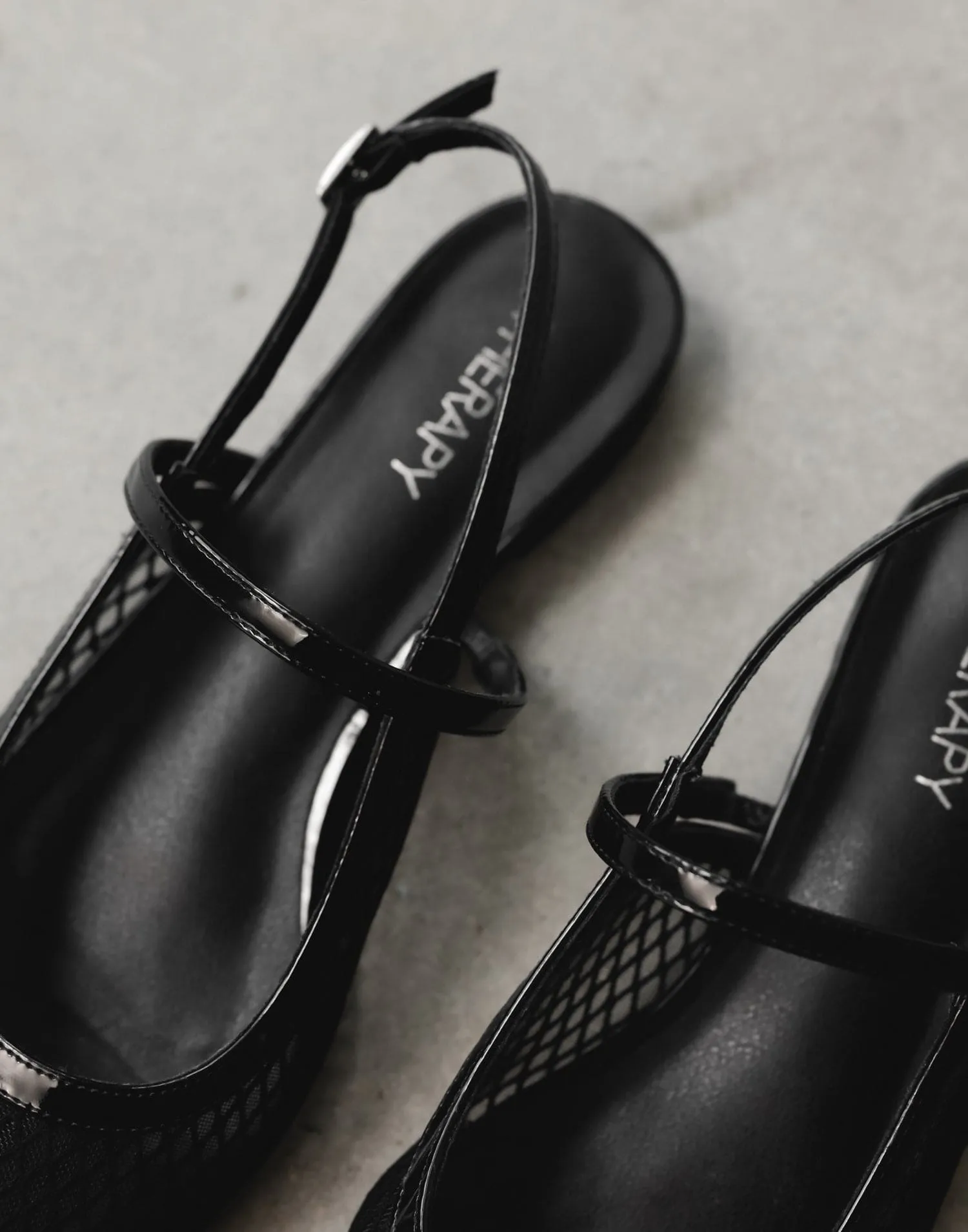 Lourdes Ballet Flat (Black Patent PU) - By Therapy sold by Charcoal Clothing product image thumbnail 4