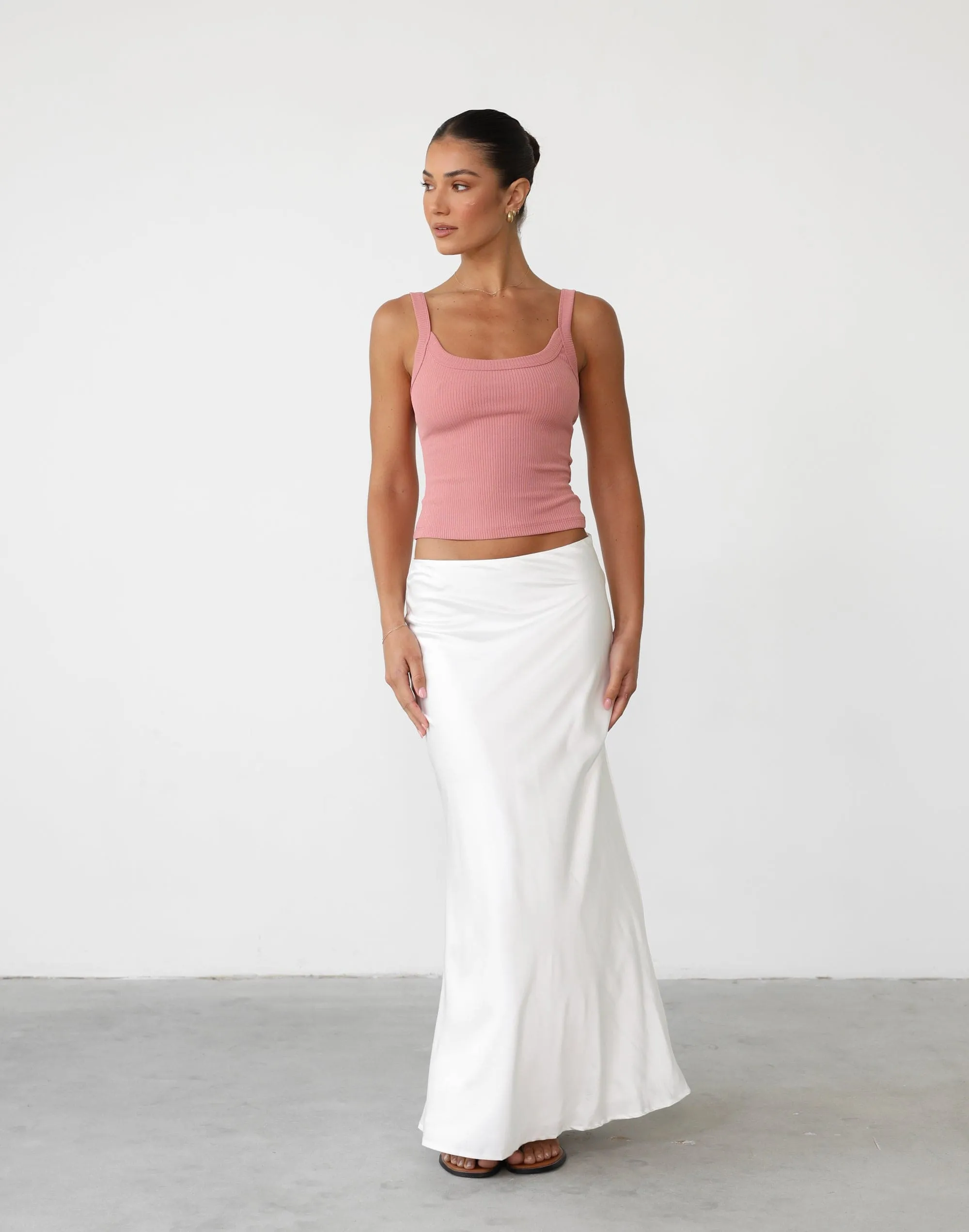 Ravena Maxi Skirt (White) sold by Charcoal Clothing