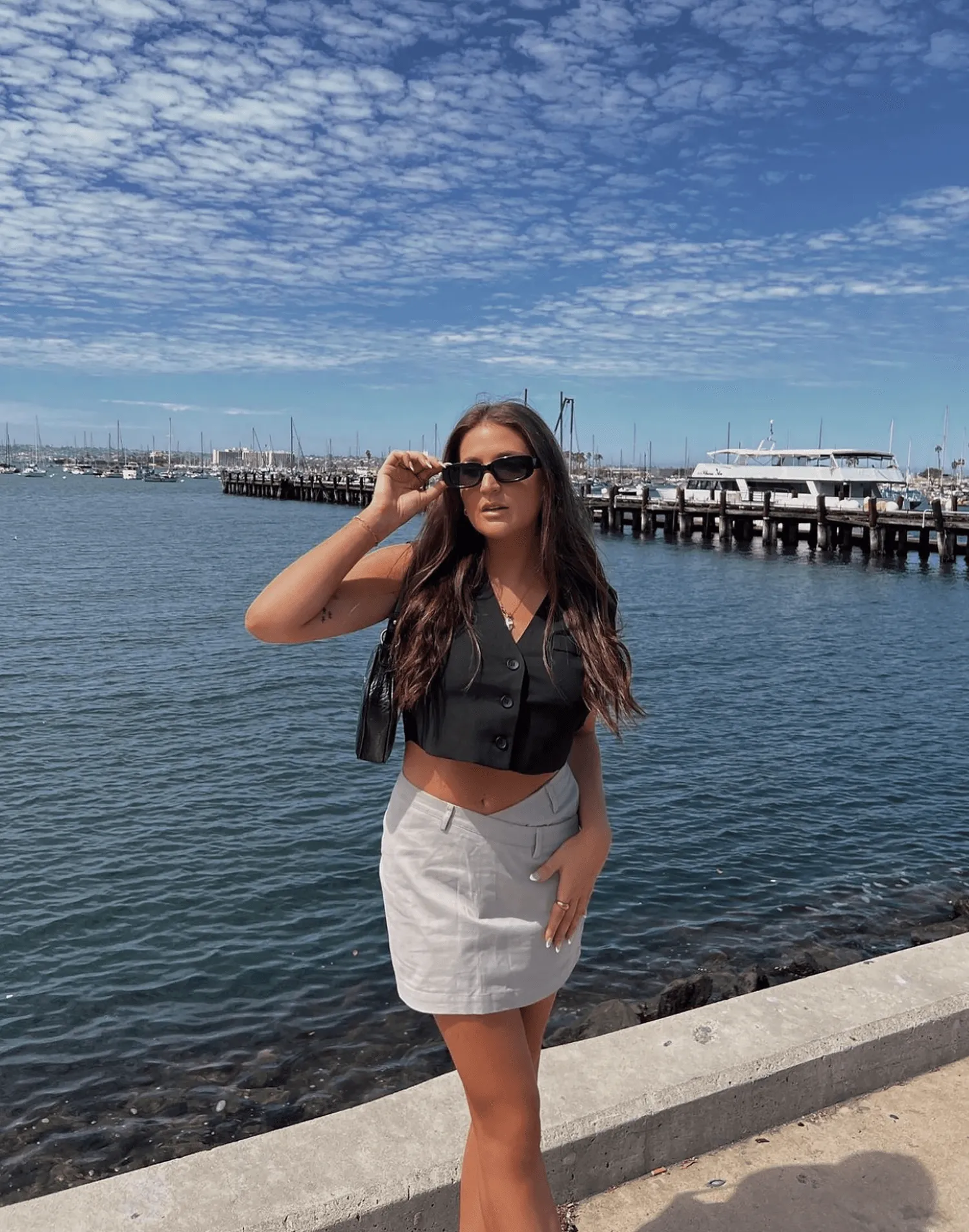 Bronx Mini Skirt (Grey) sold by Charcoal Clothing product image thumbnail 2